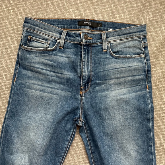 Hudson Jeans Women's Distressed Blue Skinny Jeans - Picture 2 of 12